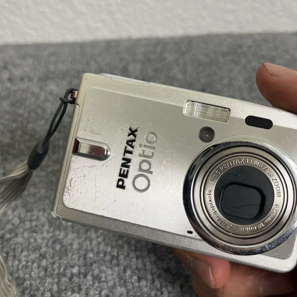 Pentax Optio S6 6MP Digital Camera Silver Untested As-Is